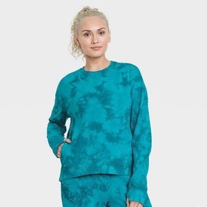 All in Motion Blue Tie Dye Crewneck Pullover
